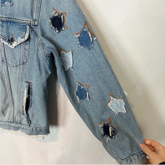 Faith connection stars denim jacket L - Picture 5 of 13